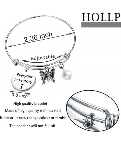 Story Keychain Inspirational Jewelry Gift for Friend Bracelet $9.44 Earrings