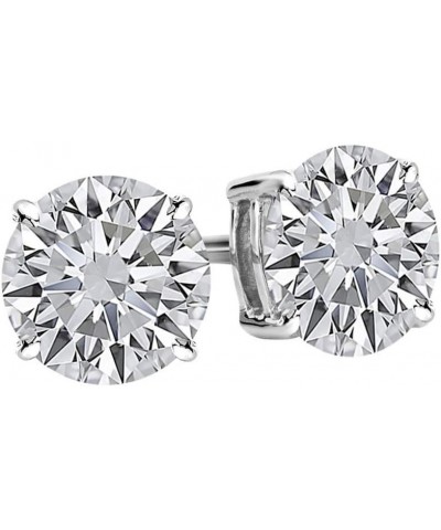 IGI Certified LAB-GROWN Round Diamond Earrings 4 Prong Push Back Luxury Collection (D-E Color, VS1-VS2 Clarity) White Gold 3....