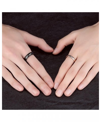 Couples Her King and His Queen Enagagement Bridal Ring Set 2PCS, Black Rose Gold Color His 11 Her 9 $9.85 Bracelets