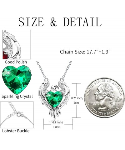 S925 Eagle Pendant Necklace Hawk with Crystal Ethnic Animal Necklace for Women Gifts 05-May Birthstone $13.23 Necklaces