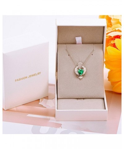 S925 Eagle Pendant Necklace Hawk with Crystal Ethnic Animal Necklace for Women Gifts 05-May Birthstone $13.23 Necklaces