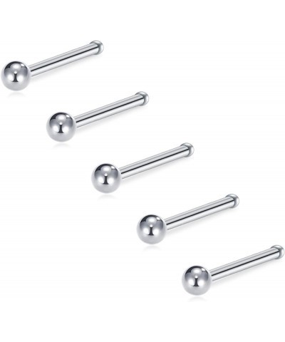 Nose Rings Studs Nose Studs for Women L Shaped Nose Ring Studs Surgical Steel Nose Piercing 18g 20g Nose Stud Corkscrew Nose ...