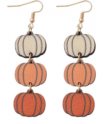 Maple Leaves Pumpkin Coffee Cup Teardrop Thanksgiving Wooden Drop Dangle Earrings Turkey Red Maple Leaf Fall Earrings Holiday...