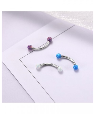 G23 Titanium Eyebrow Piercing Jewelry Eyebrow Rings Curved Barbell 16G Eyebrow Belly Button Ring Navel Rings Rook Daith Earri...