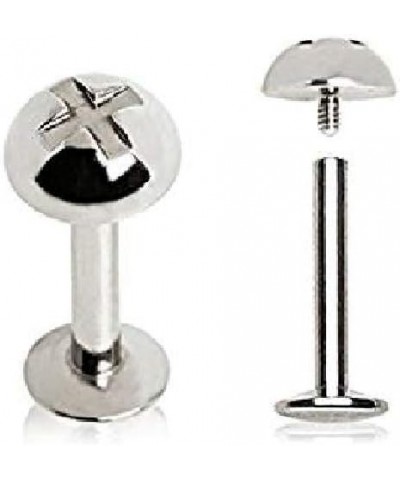 316L Surgical Steel Internally Threaded Labret with Phillips Bolt Top (Sold Individually) 4mm ball size $9.43 Body Jewelry