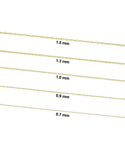 Real 14k Yellow Gold Rope Chain Pendant Necklace for Women (0.7 mm, 0.9 mm, 1 mm, 1.3 mm, or 1.5 mm) 18 inch 1.3 mm wide $69....