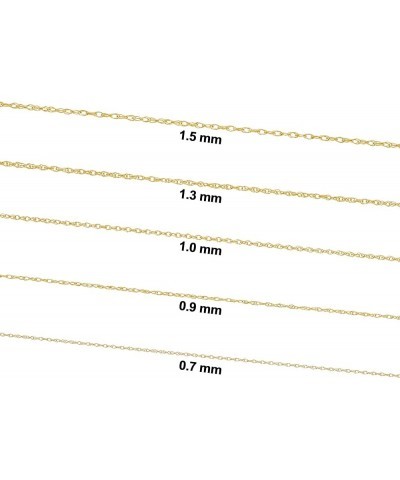 Real 14k Yellow Gold Rope Chain Pendant Necklace for Women (0.7 mm, 0.9 mm, 1 mm, 1.3 mm, or 1.5 mm) 18 inch 1.3 mm wide $69....