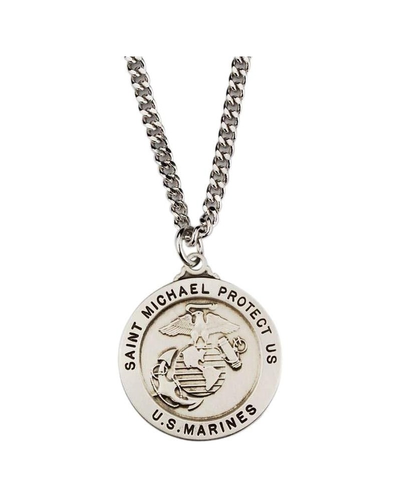 St Michael Us Marines Service Pendant Necklace & Prayer Card $8.42 Necklaces