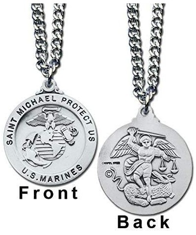 St Michael Us Marines Service Pendant Necklace & Prayer Card $8.42 Necklaces