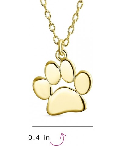 Personalized Initial Alphabet A-Z Dainty Dog Cat Pet Kitten Puppy Paw Print Pendant Necklace Animal Jewelry For Women Teen Po...