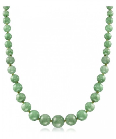 6-13mm Jade Bead Graduated Necklace With 14kt Yellow Gold. 20 inches $94.08 Necklaces