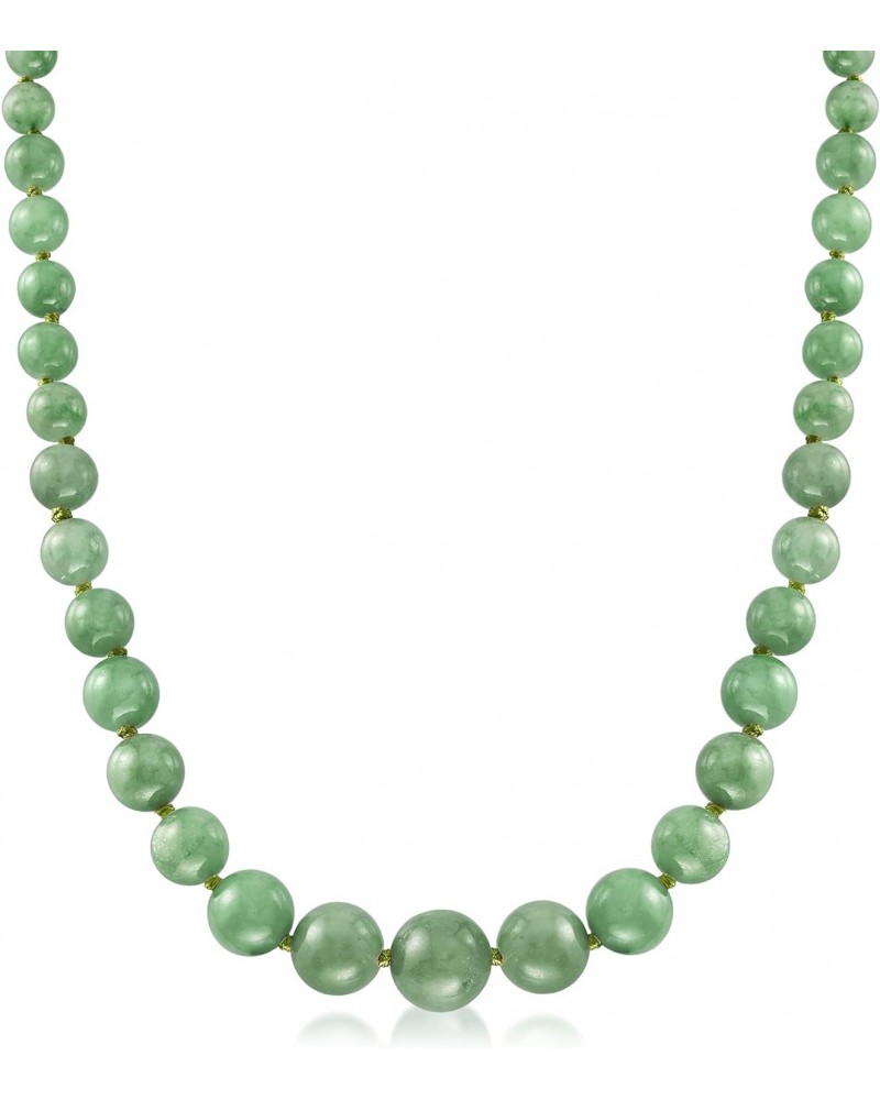 6-13mm Jade Bead Graduated Necklace With 14kt Yellow Gold. 20 inches $94.08 Necklaces