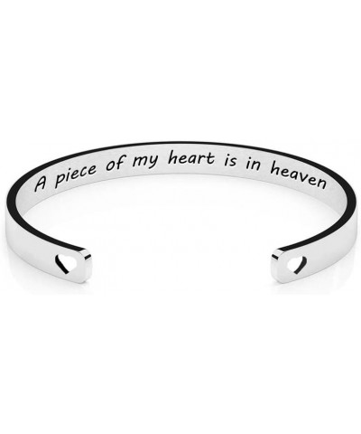 Inspirational Bracelets for Women Mom Personalized Birthday Gift for Her Engraved Quote Cuff Bangle Heart Birthday Jewelry A ...