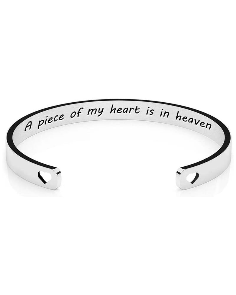 Inspirational Bracelets for Women Mom Personalized Birthday Gift for Her Engraved Quote Cuff Bangle Heart Birthday Jewelry A ...