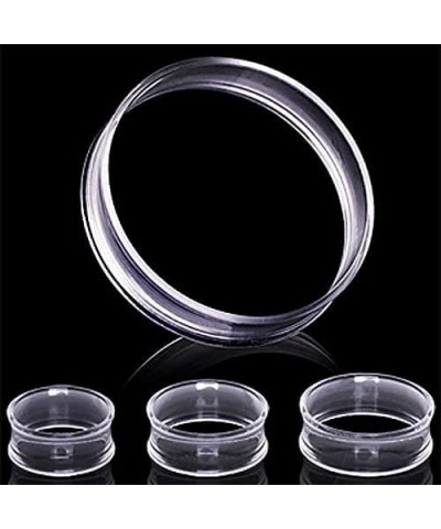 Pair 7/8" (22MM) CLEAR ACRYLIC TUNNELS Double Flare Gauges Solid Saddle Thin Ear Flesh Plugs (2pcs) $7.11 Body Jewelry