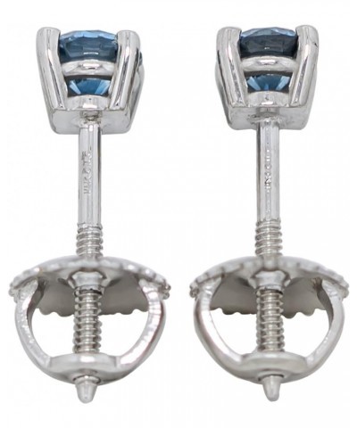 14k Gold Earrings 1.00 Carat Lab-Created Diamond Stud Womens Screw Back VS2-SI1 Blue $260.85 Earrings