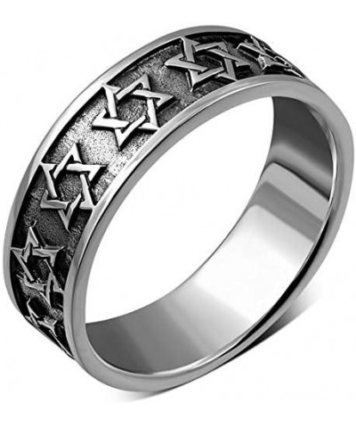 925 Sterling Silver Jewish Judaica Star of David Ring Band $30.79 Rings