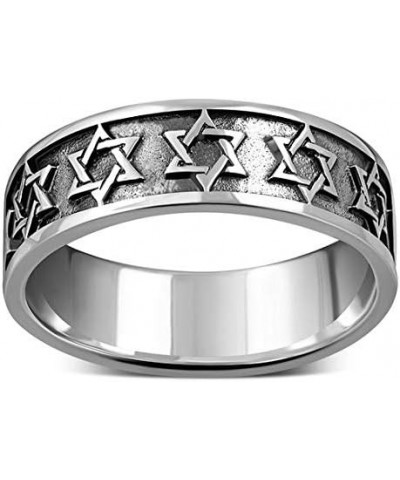 925 Sterling Silver Jewish Judaica Star of David Ring Band $30.79 Rings