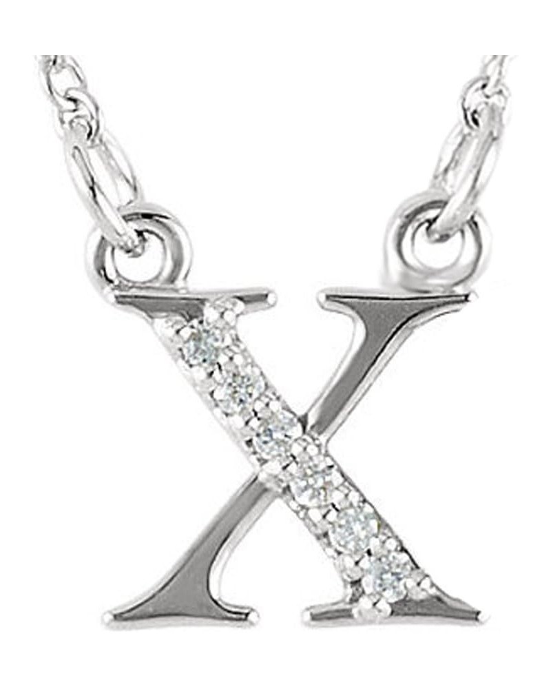 0.05 Carat (ctw) 14K Diamond Lowercase Letter 'a' to 'z' Initial Pendant, White Gold x $40.51 Pendants