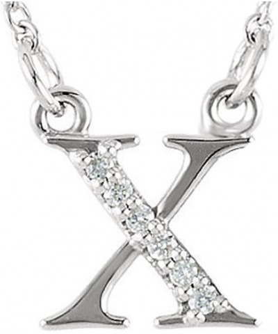 0.05 Carat (ctw) 14K Diamond Lowercase Letter 'a' to 'z' Initial Pendant, White Gold x $40.51 Pendants