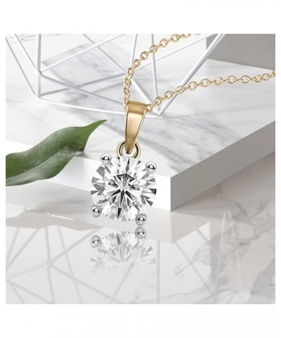 1/5 Carat - 1 Carat | 10K White,Yellow & Rose Gold | Natural Diamond Solitaire Pendant Necklace With Chain Yellow Gold 0.2 ca...