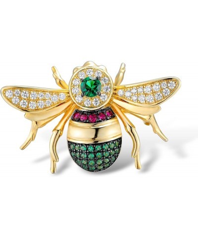 925 Sterling Silver Enamel Pin Brooch for Women Bee[B] $26.51 Brooches & Pins