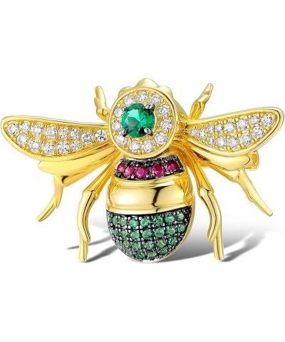 925 Sterling Silver Enamel Pin Brooch for Women Bee[B] $26.51 Brooches & Pins