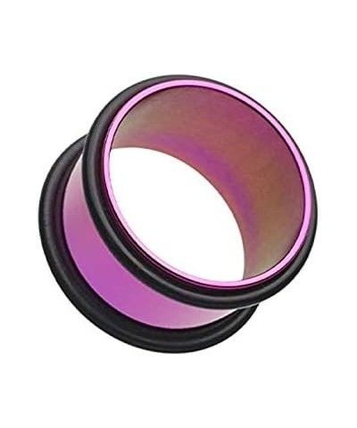 Colorline No Flare Ear Gauge Tunnel Plug 3/4" (19mm), Purple $11.01 Body Jewelry