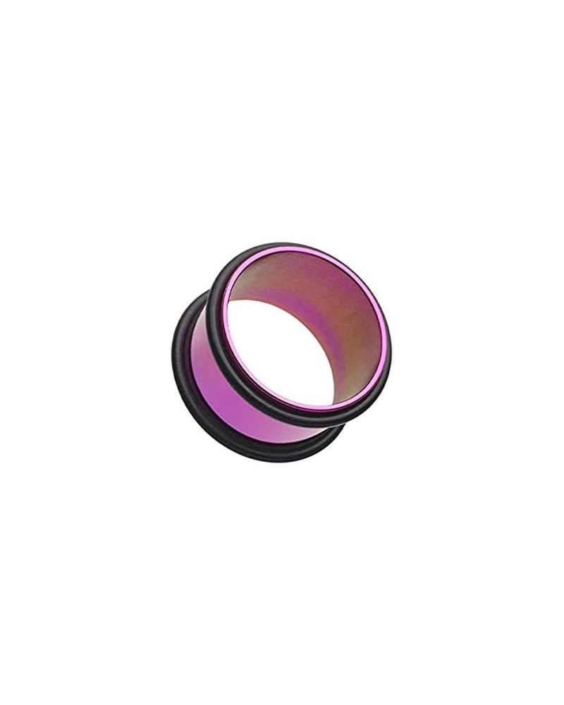 Colorline No Flare Ear Gauge Tunnel Plug 3/4" (19mm), Purple $11.01 Body Jewelry