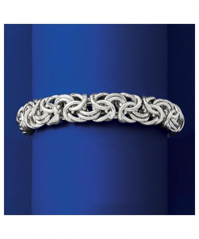 Italian Sterling Silver Large Byzantine Bracelet 7.0 Inches $50.84 Bracelets