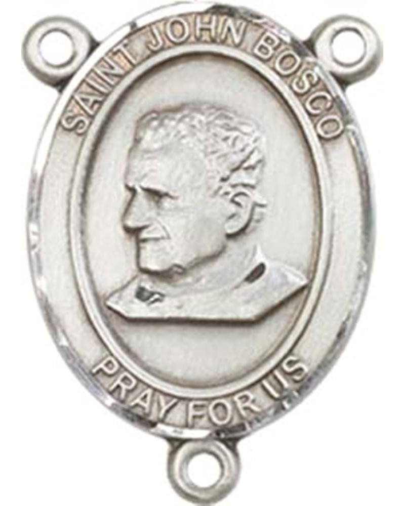 Sterling Silver Catholic Patron Saint Rosary Centerpiece Medal, 3/4 Inch Saint John Bosco $39.21 Pendants