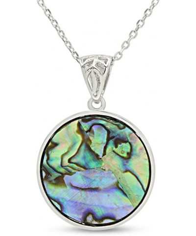 Abalone Shell Animal (Starfish, Dolphin, Seahorse, Frog, Dragonfly, Whale Tail, Turtle) 14K White Gold Over Sterling Silver P...