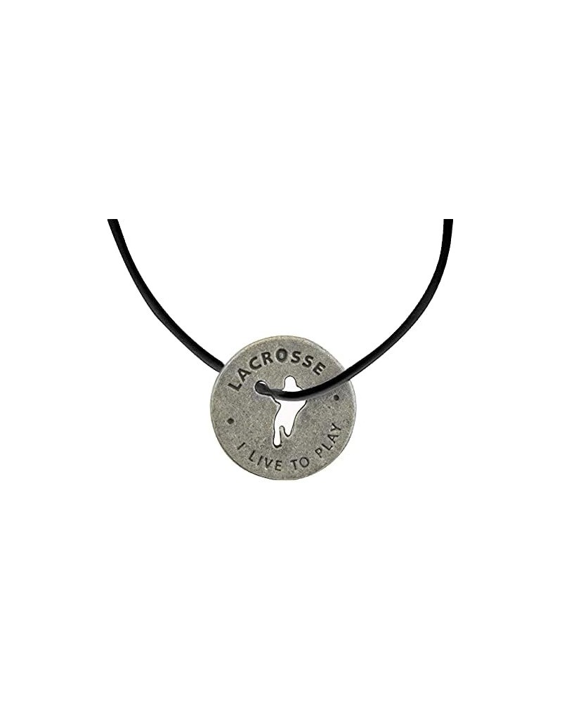 Lacrosse Pewter Token Necklace $7.14 Necklaces