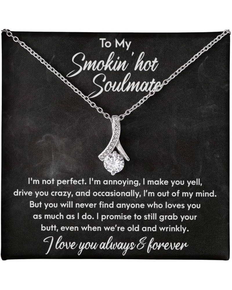 To My Smokin' Hot Soulmate Necklace For Women, Necklace For Future Wife From Husband, Soulmate Gifts For Girlfriend, Valentin...