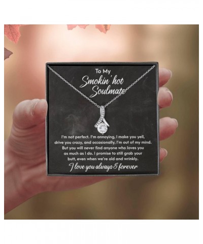 To My Smokin' Hot Soulmate Necklace For Women, Necklace For Future Wife From Husband, Soulmate Gifts For Girlfriend, Valentin...