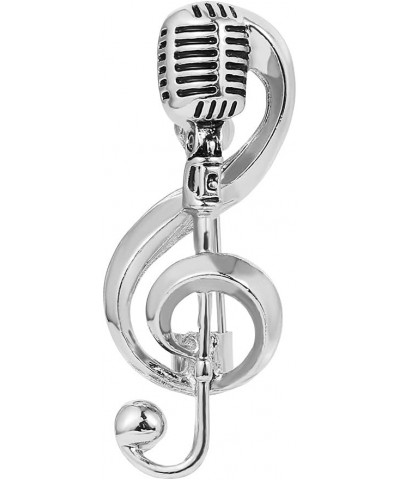 Microphone Music Note Brooch Pins Broches Elegant Music Notes Brooch Pins Jewelry Microphone Shape Brooches Club Badge Rock B...