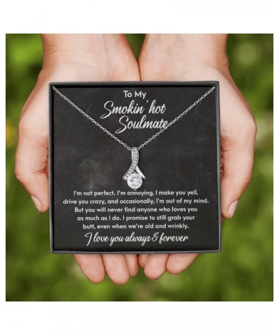 To My Smokin' Hot Soulmate Necklace For Women, Necklace For Future Wife From Husband, Soulmate Gifts For Girlfriend, Valentin...