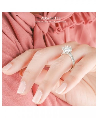 ABSOLUTE Moissanite Rings for Womens Engagement Rings Gift For Her Sunflower Rings 925 Sterling Silver Rings And Anniversary ...