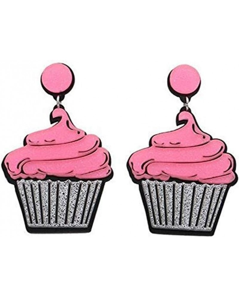 Cupcake Earrings For Womens Ladies Teens Girls Big Cute Yummy Dangle Muffin Sweets Dessert Sweet Jewelry $6.94 Earrings