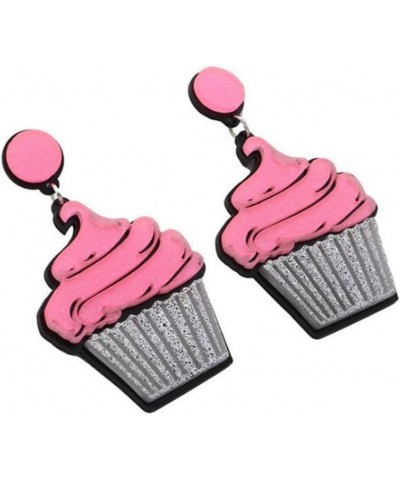 Cupcake Earrings For Womens Ladies Teens Girls Big Cute Yummy Dangle Muffin Sweets Dessert Sweet Jewelry $6.94 Earrings