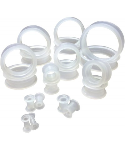 Pair of Clear Soft Silicone Ear Tunnels Plugs - up to Size 50mm! 1&3/16" (30mm) $9.30 Body Jewelry