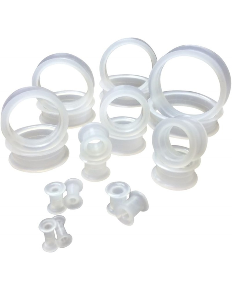 Pair of Clear Soft Silicone Ear Tunnels Plugs - up to Size 50mm! 1&3/16" (30mm) $9.30 Body Jewelry