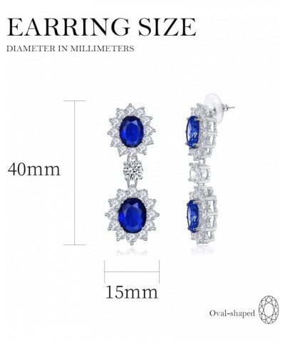 Royal CZ Dangle Earrings Princess Diana Style Elegantes Jewelry Sparkly Luxury Cubic Zirconia Earrings Wedding For Women Birt...