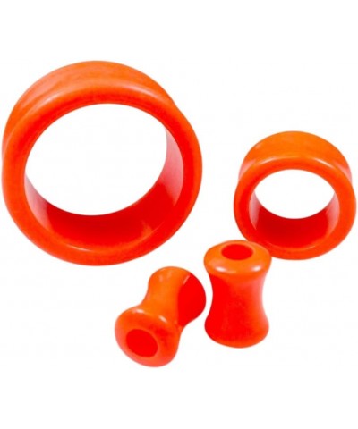 PAIR of Solid Orange Acrylic Ear Tunnels/Plugs - Earlet Body Jewelry - 3mm thru 30mm! 1&1/8" (28mm) $9.27 Body Jewelry