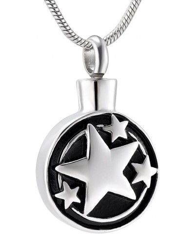 Infinity Star Cremation Jewelry for Ashes Pendant Urns for Pet/Human Memorial Necklace for Men Women - Free Fill Kits Silver ...