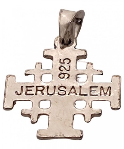 Sterling Silver (925) Jerusalem Crusader's cross Pendant Handcrafted in the Holy Land. Engraved by diamond cutting machine. $...