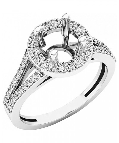 0.45 Carat (ctw) Round White Diamond Split Shank Semi Mount Engagement Ring for Her in 14K Gold 7.5 White Gold $244.75 Rings