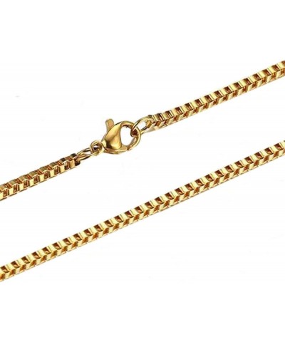 Box Chain Necklace for Men Women Stainless Steel Rock Hip Hop Collarbone Chain Jewelry Width 3mm Gold 55.0 Centimeters $8.83 ...