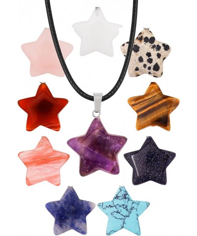 Star Cord Choker Necklace for Girls Women, 90s Y2K Aesthetic Jewelry Amethyst $7.66 Necklaces