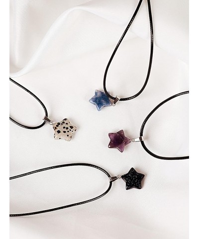 Star Cord Choker Necklace for Girls Women, 90s Y2K Aesthetic Jewelry Amethyst $7.66 Necklaces